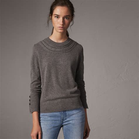 grey burberry knit sweater|Burberry sweater on sale.